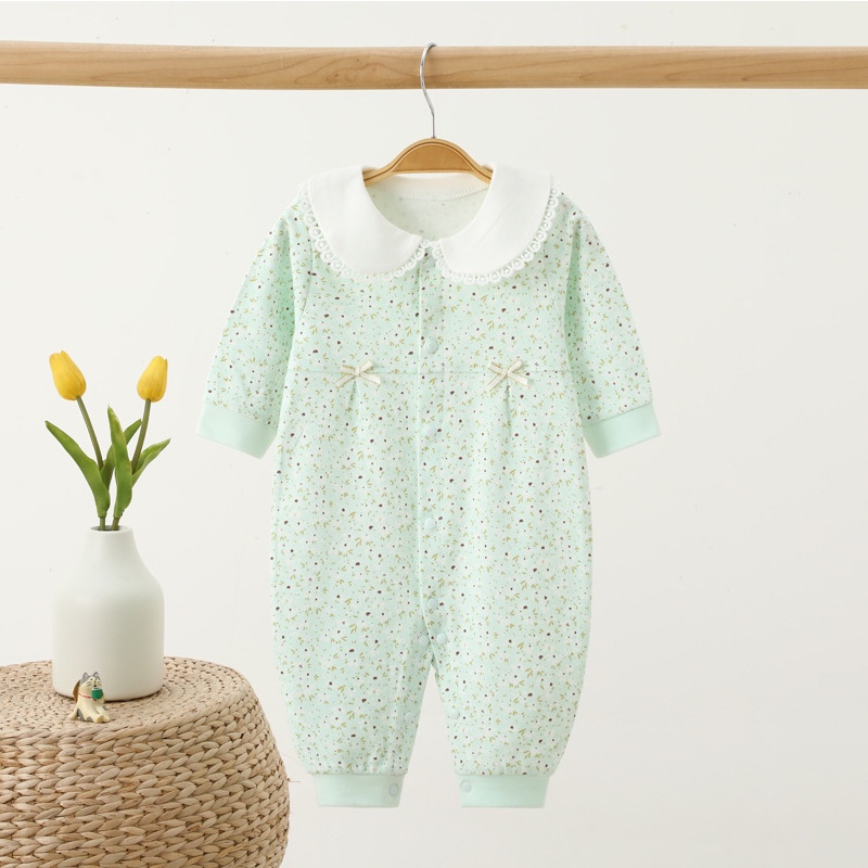Body dài tay cho bé gái, bodysuit liền thân 100% cotton, hàng xuất Hàn cao cấp _ BD42
