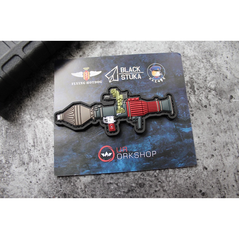 Patch_velcro dán súng_tên lửa vác vai gắn ba lô, nón , quần áo , túi xách