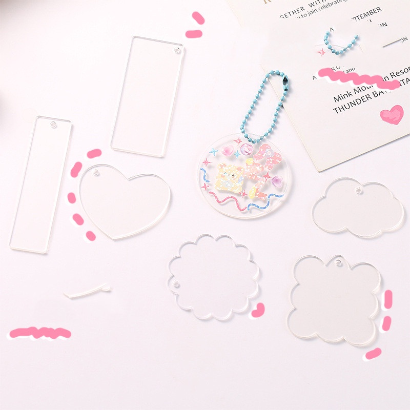 Phụ kiện mặt móc khóa/ Chuỗi dây hạt INFEEL.ME bằng acrylic sáng tạo DIY