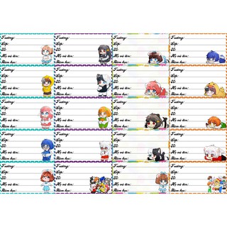 Nhãn vở hero team nhiều mẫu
