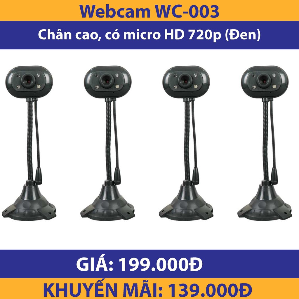 Webcam chân cao WC-003 có mic HD 720p | BigBuy360 - bigbuy360.vn