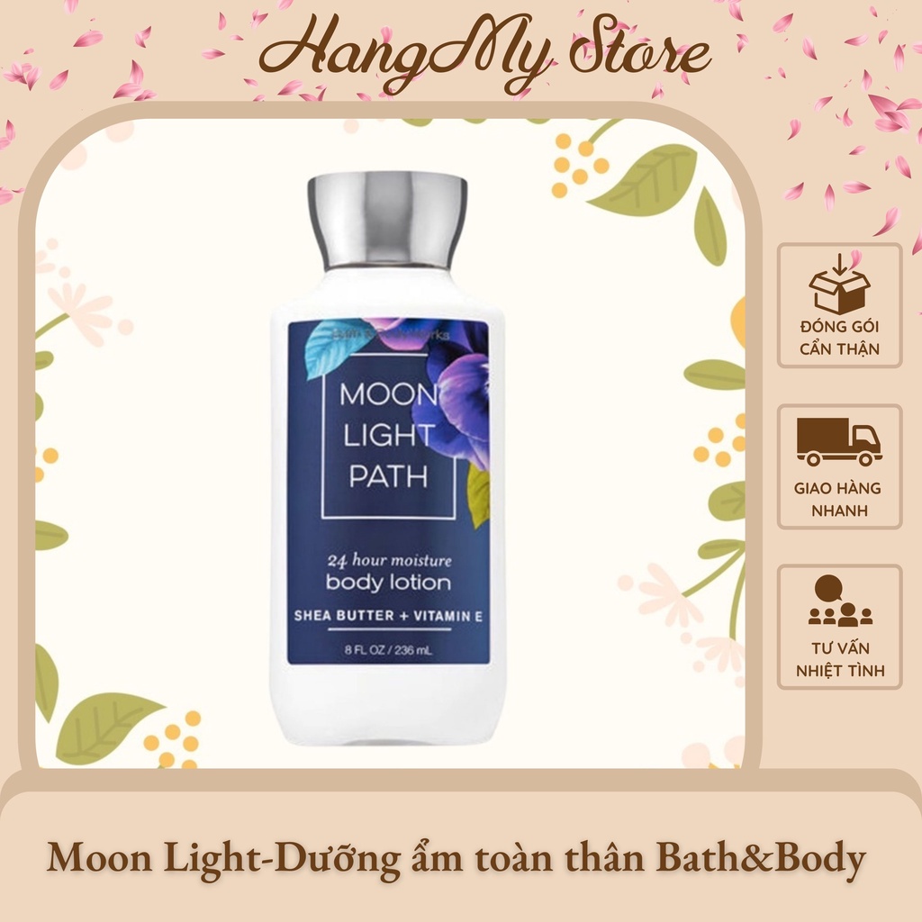 Sữa Dưỡng Da Toàn Thân Bath And Body Works Moon Light Path Dưỡng Ẩm Cho Da Trắng Sáng Mịn Màng Chai 236ml