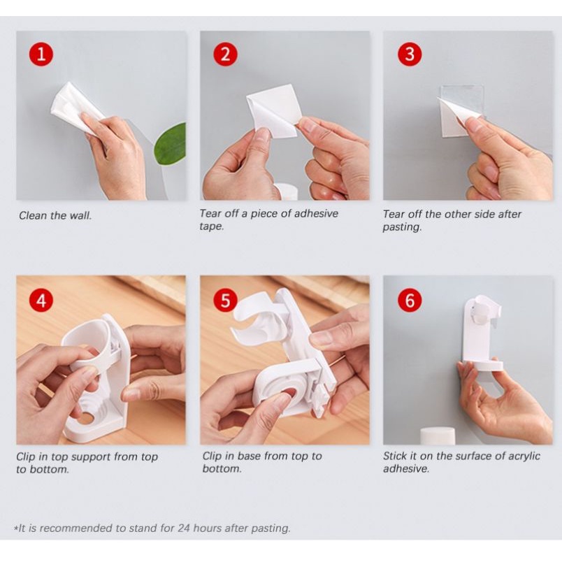 Giá Đỡ Bàn Chải Đánh Răng Tự Dính Gắn Tường Tiện Lợi