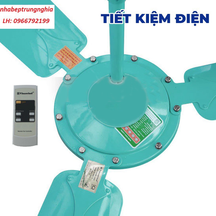 Quạt trần 3 cánh Vinawind QT1400-X