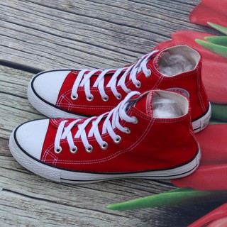 Giày Sneaker Cổ Cao Đỏ Nữ