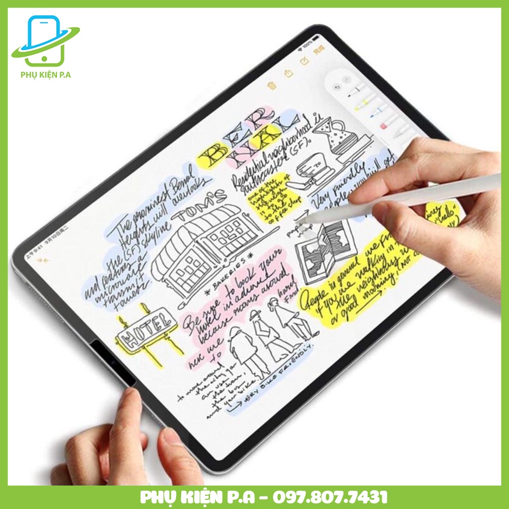 Miếng dán PaperLike Nhật Bản cho iPad Pro 11/12.9, Air 1/2/3/4/5, Mini 1/2/34/5/6, Gen 5/6/7/8/9