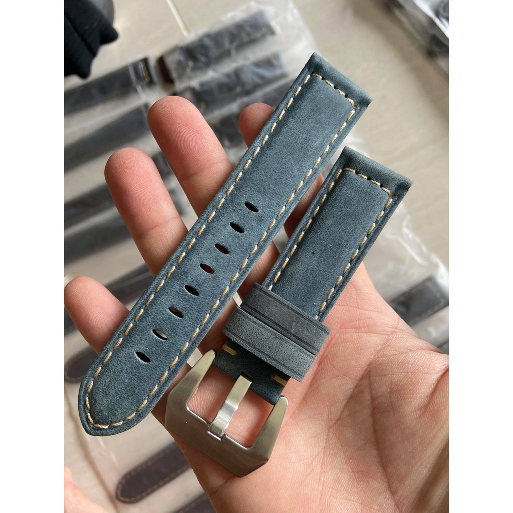 Dây da đồng hồ Panerai chất lượng cao, Dây da bò, Size 22mm