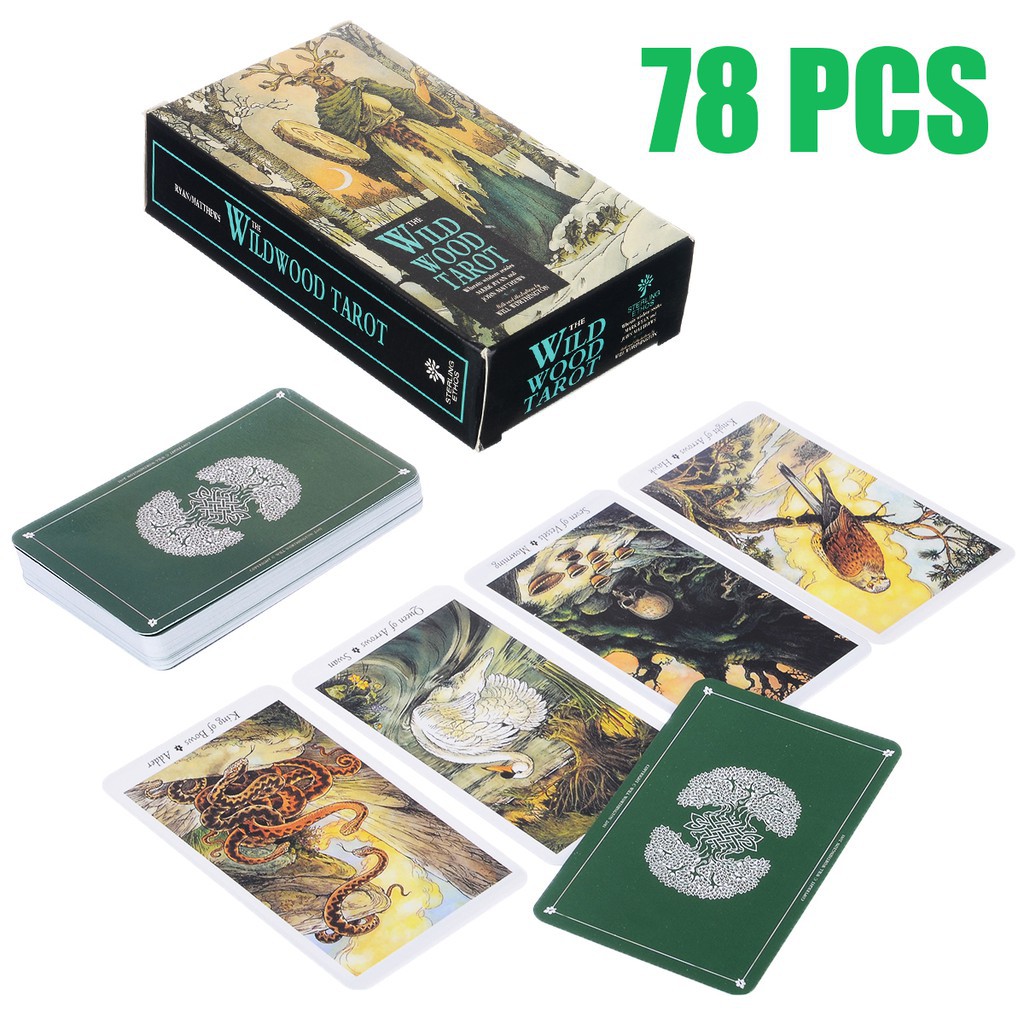 Combo Bài Tarot Wild Wood M9 và Túi Nhung Đựng Tarot và Khăn Trải Bàn Tarot