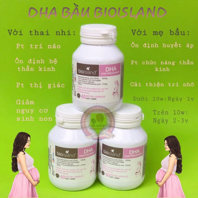 DHA bầu Bioisland (Dha for prenancy) 60v hàng chính hãng