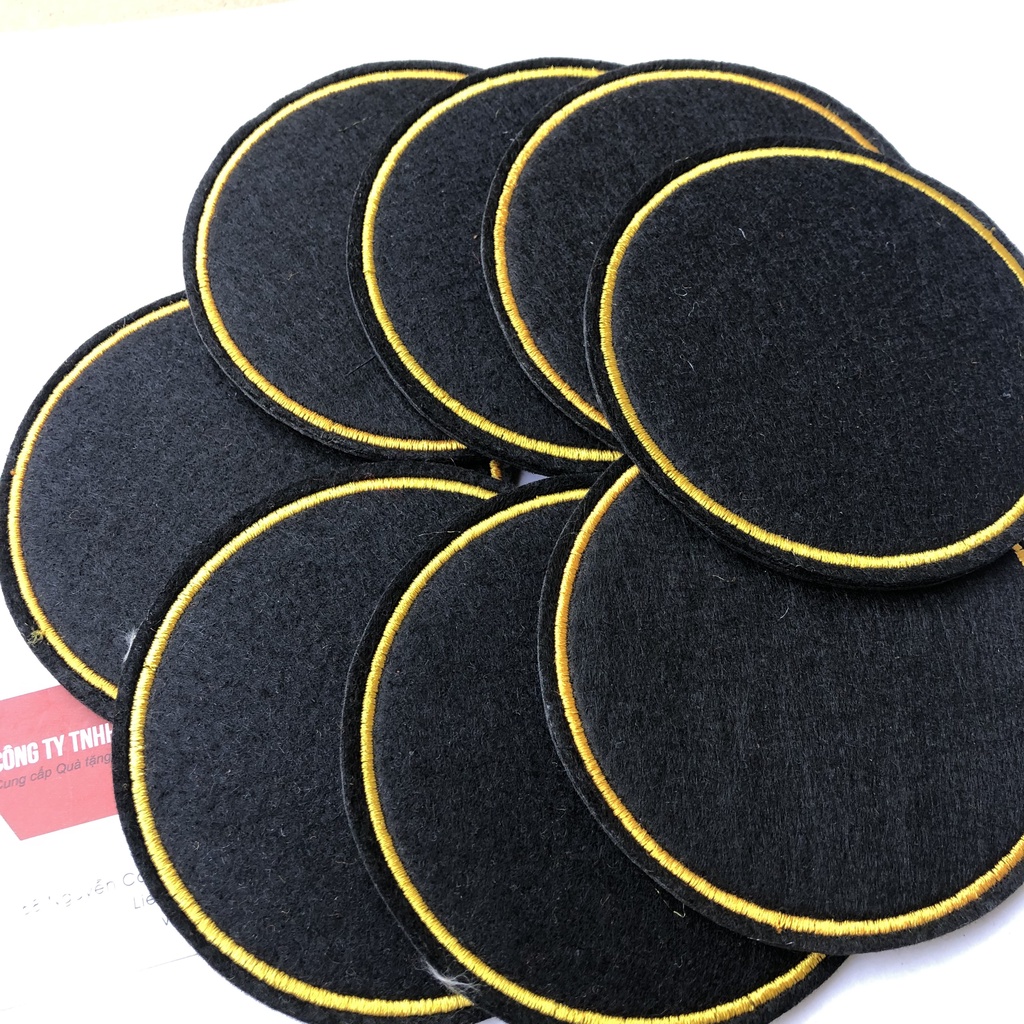Mua miếng lót cốc, lót ly vải nỉ siêu thấm nước cho quán cafe, lót cốc hình tròn 9cm giá rẻ nhất Hà Nội