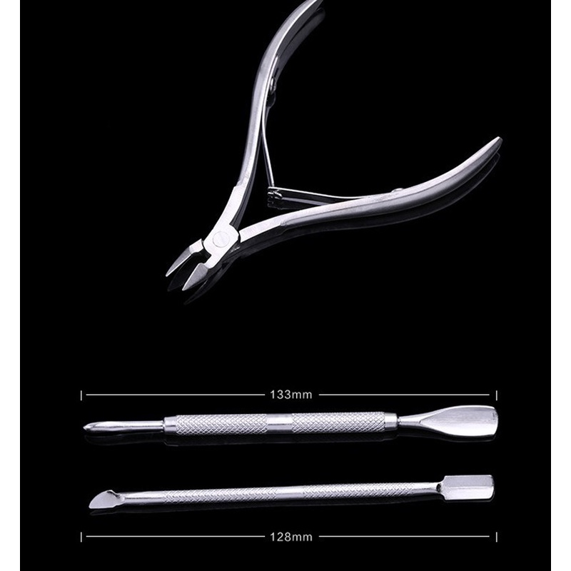 Set 3 dụng cụ cắt và đẩy lớp da bằng thép không gỉ thời trang dành cho nữ