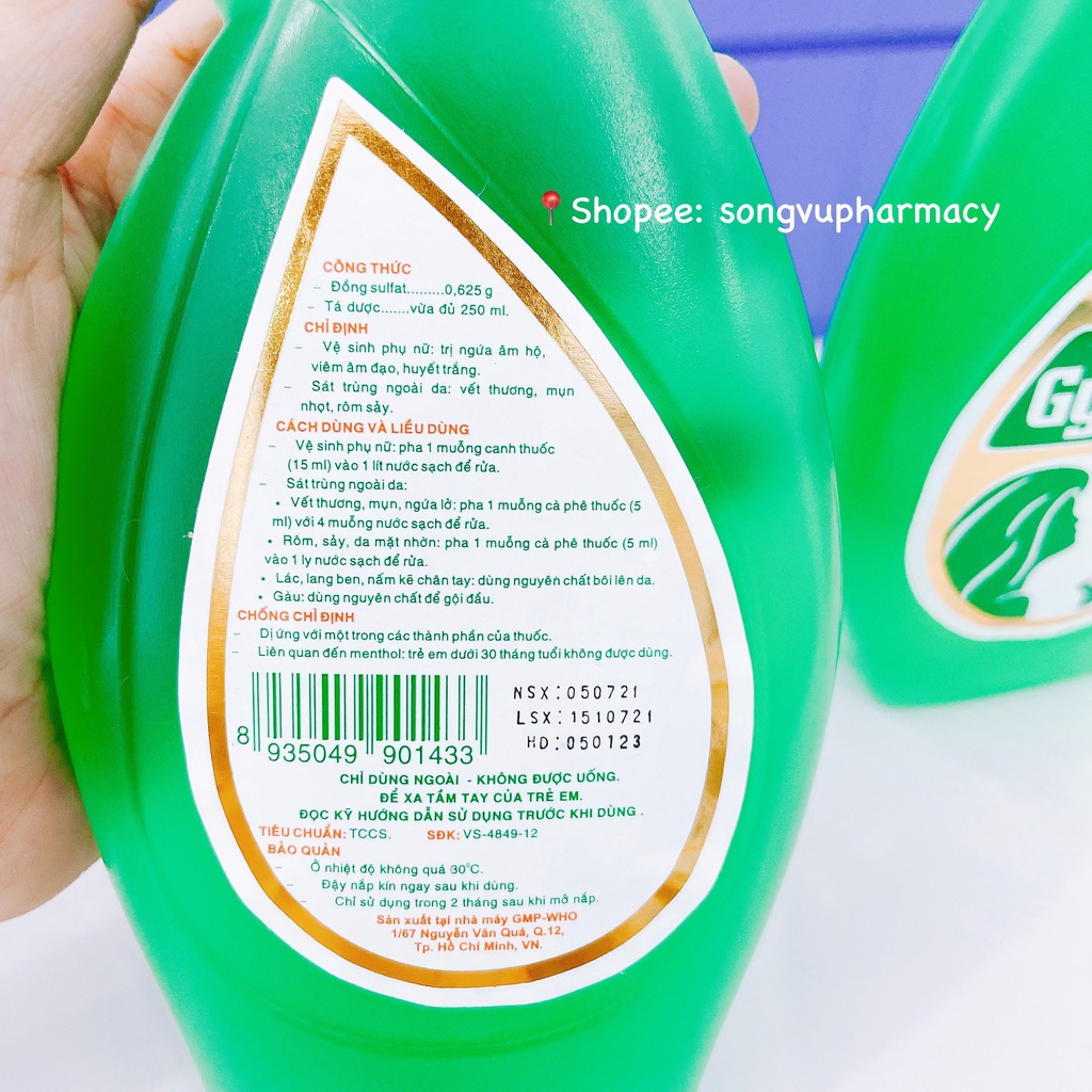 Dung dịch vệ sinh phụ nữ Gynofar
