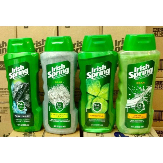 SỮA TẮM GỘI CHO NAM IRISH SPRING 5IN1 MỸ 532ml