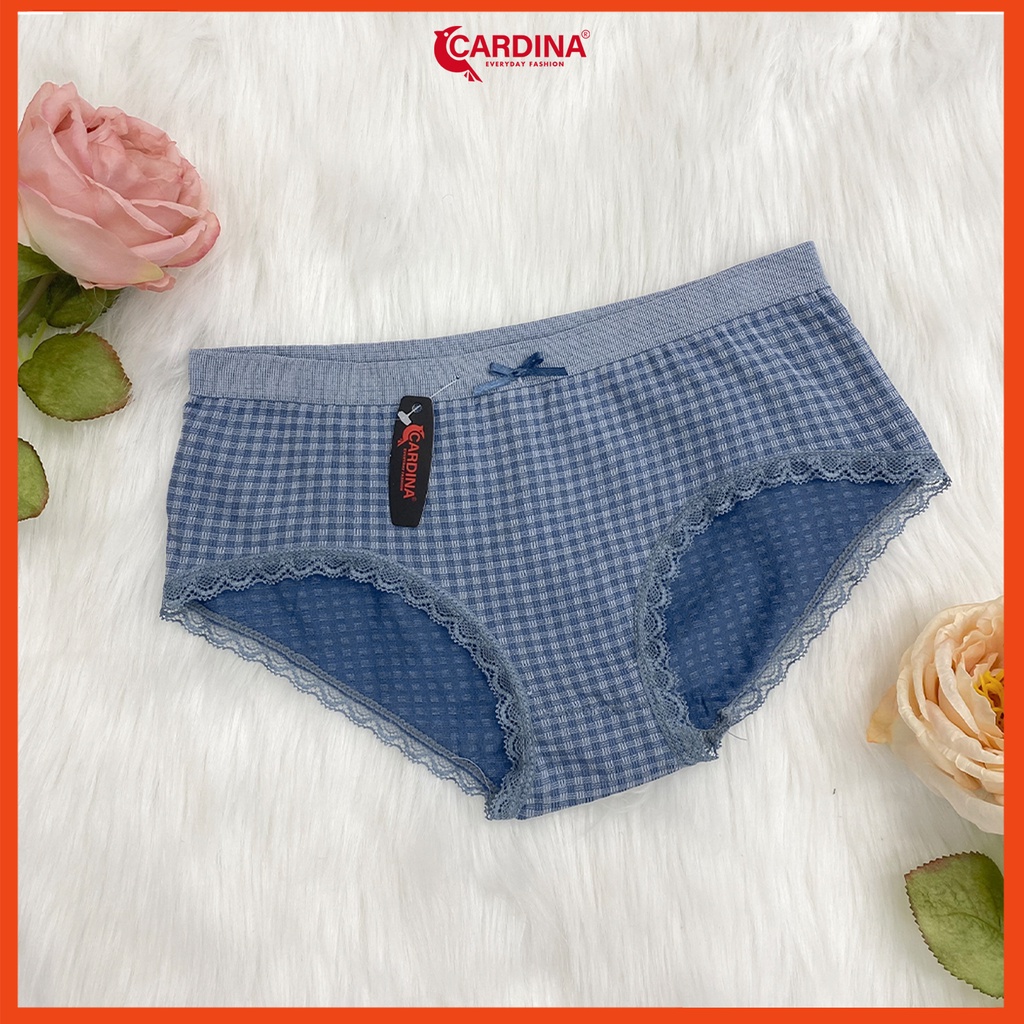 Quần Lót Nữ Viền Ren CARDINA Chất Cotton Mềm Mại Thoáng Mát từ 40-55kg Giao Màu Ngẫu Nhiên QLFSAN01