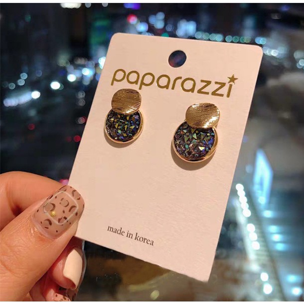 Bông tai Bạc 925 Phong Cách Hàn Quốc - HOA TAI ĐÍNH ĐÁ PHA LÊ LẤP LÁNH ( Cao Cấp )- ẢNH CHỤP THẬT