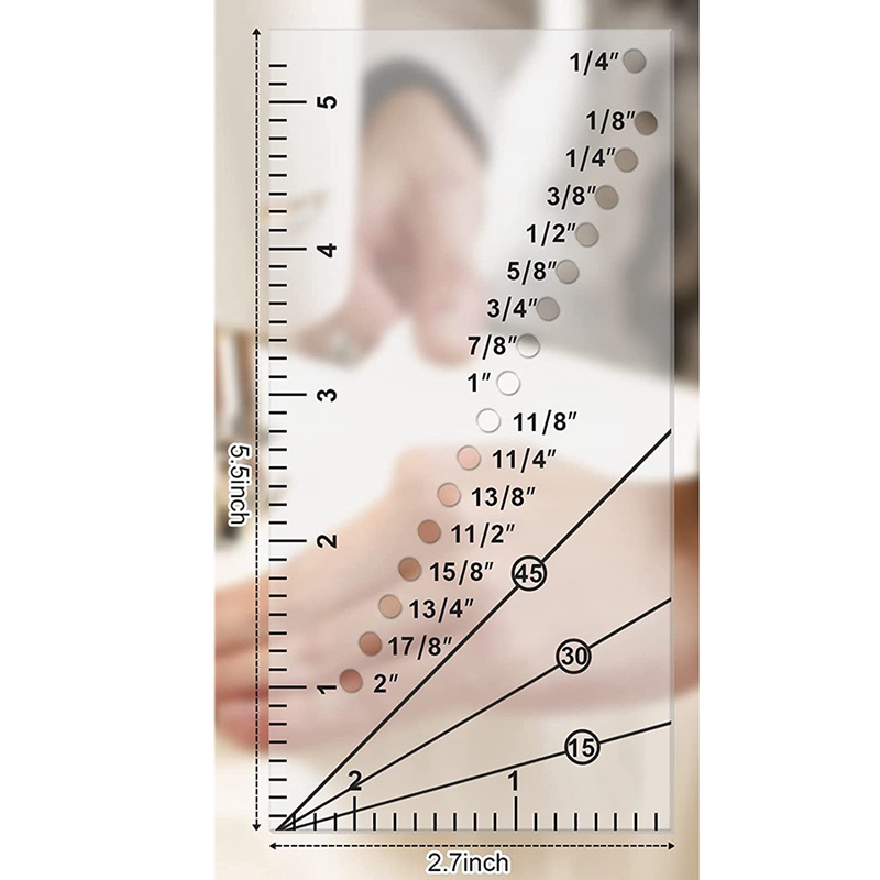 6 Pieces Seam Guide Ruler and Seam Guide Stitch Gauge Ruler
