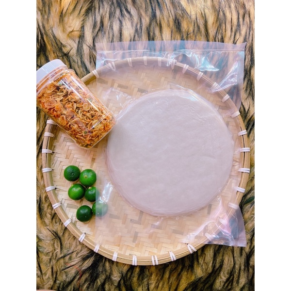 COMBO 500GR - BÁNH TRÒN PHƠI SƯƠNG LOẠI MỎNG ĐẶC BIỆT + HỦ MUỐI TÉP HÀNH NGUYÊN CHẤT 100% SIÊU NGON