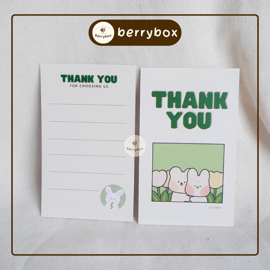 Berry | Card thank you, thiệp cảm ơn, ghi tay, gói hàng xinh size 9x5.5cm - TLDT