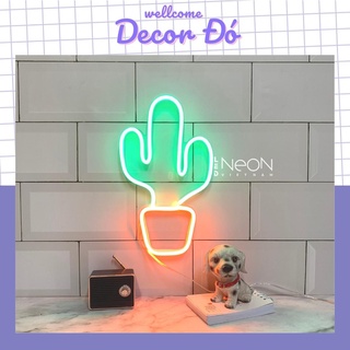 Đèn NeonSign | Xương Rồng | Kích Thước 26x16cm | Quà Tặng Trang Trí Cực Chất , Siêu Sáng & Tiết Kiệm Điện Với Led 12v