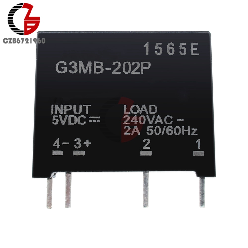 Mô đun chuyển mạch DC 5V 12V 24V G3MB-202P Gắn PCB SIP SSR AC 240V 2A