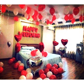 SET BÓNG TRANG TRÍ PHÒNG CƯỚI TONE ĐỎ