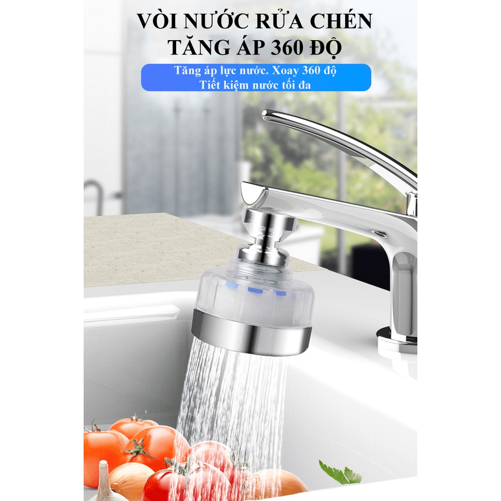 Đầu lọc nước sạch cho vòi nước (tăng áp, lọc nước) lavabor, bồn rửa chén