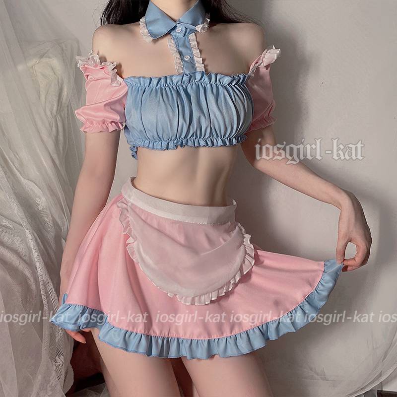 Bộ đồ ngủ hóa trang cô hầu gái phong cách Lolita ngọt ngào quyến rũ cho nữ