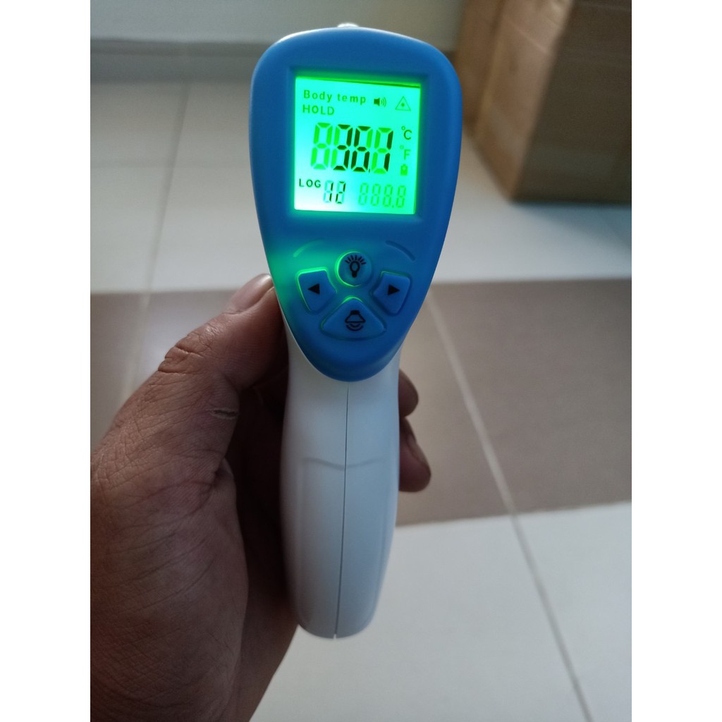 Máy Nhiệt Kế Đo Trán Hồng Ngoại Điện Tử Infrared Thermometer leelvis-GXG01, Súng Bắn Nhiệt Độ Đo Tai Cho Bé