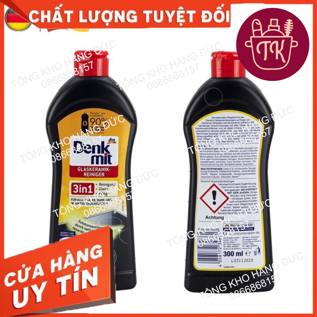 Dung dịch vệ sinh bếp từ, bếp điện 3in1 DENKMIT