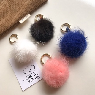 Móc khóa lông chồn hàn quốc cao cấp, esis keychain
