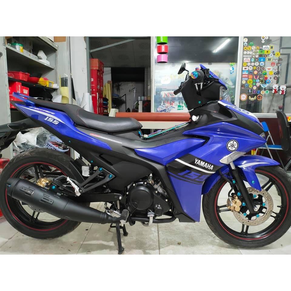 Tem trùm exciter 155,ex 155 xanh trắng gp