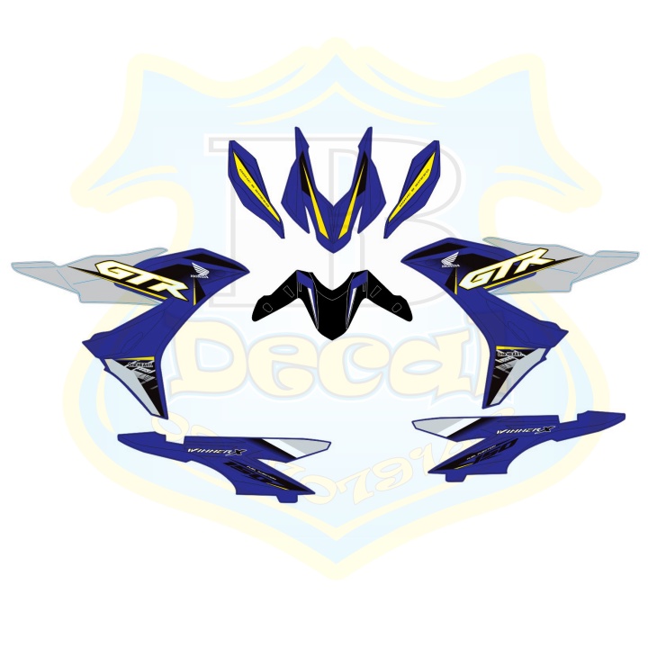 ( Quí khách vui lòng mang ra tiệm cho thợ dán ) Tem winner X GTR xanh