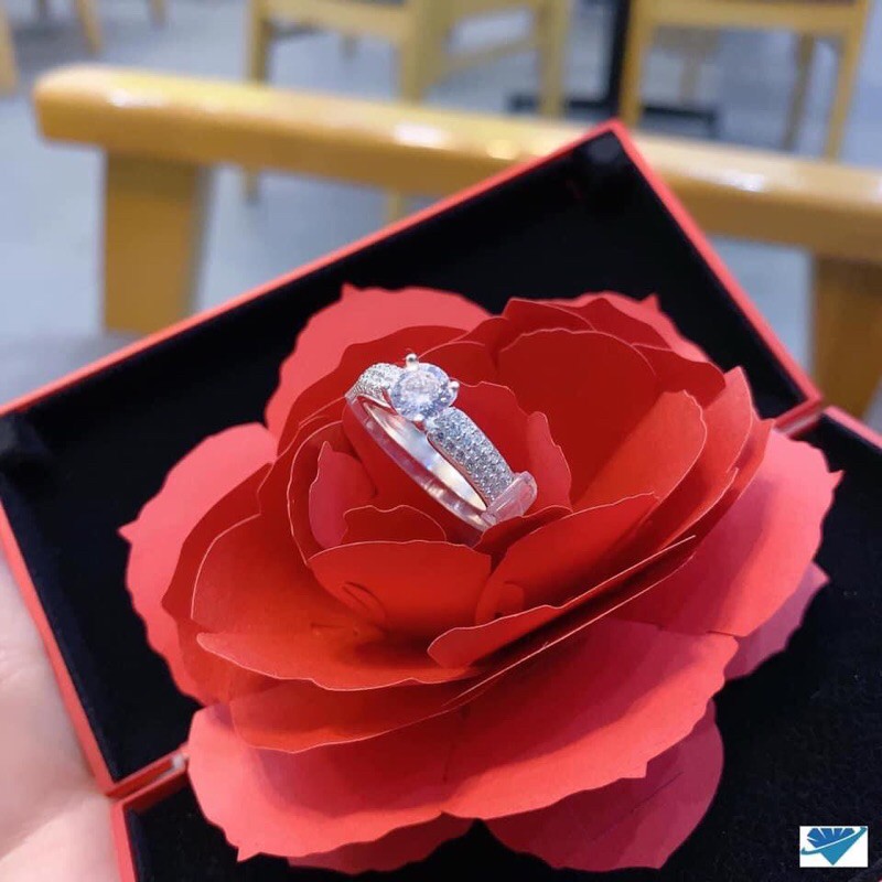 Hộp đựng Nhẫn hình hoa 3D siêu xinh- đựng nhẫn cầu hôn- tặng bạn gái, Vợ