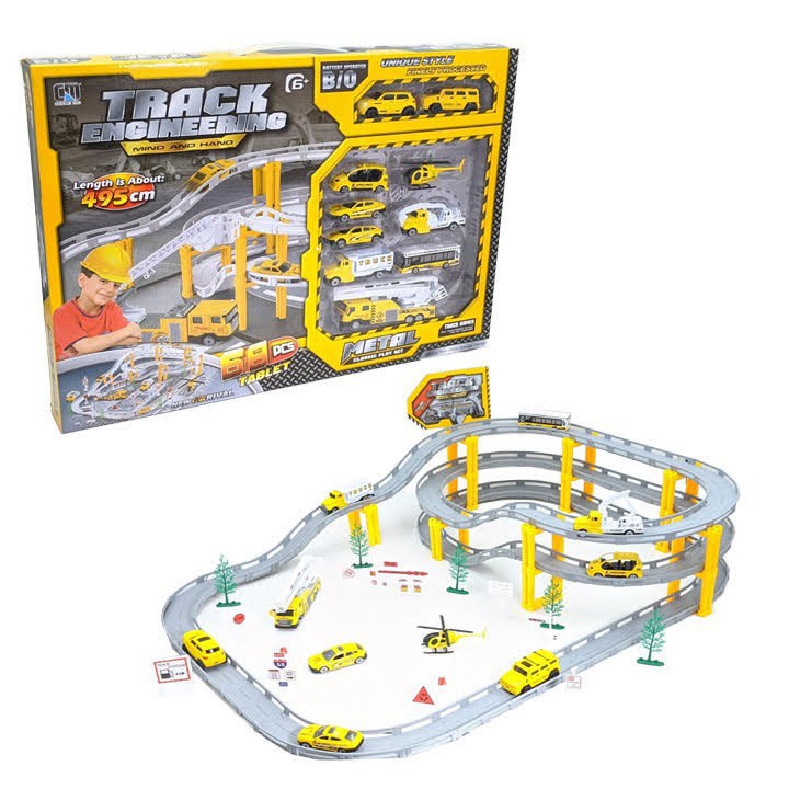 Bộ lắp ráp mô hình giao thông Track Engineering - 68 miếng ghép