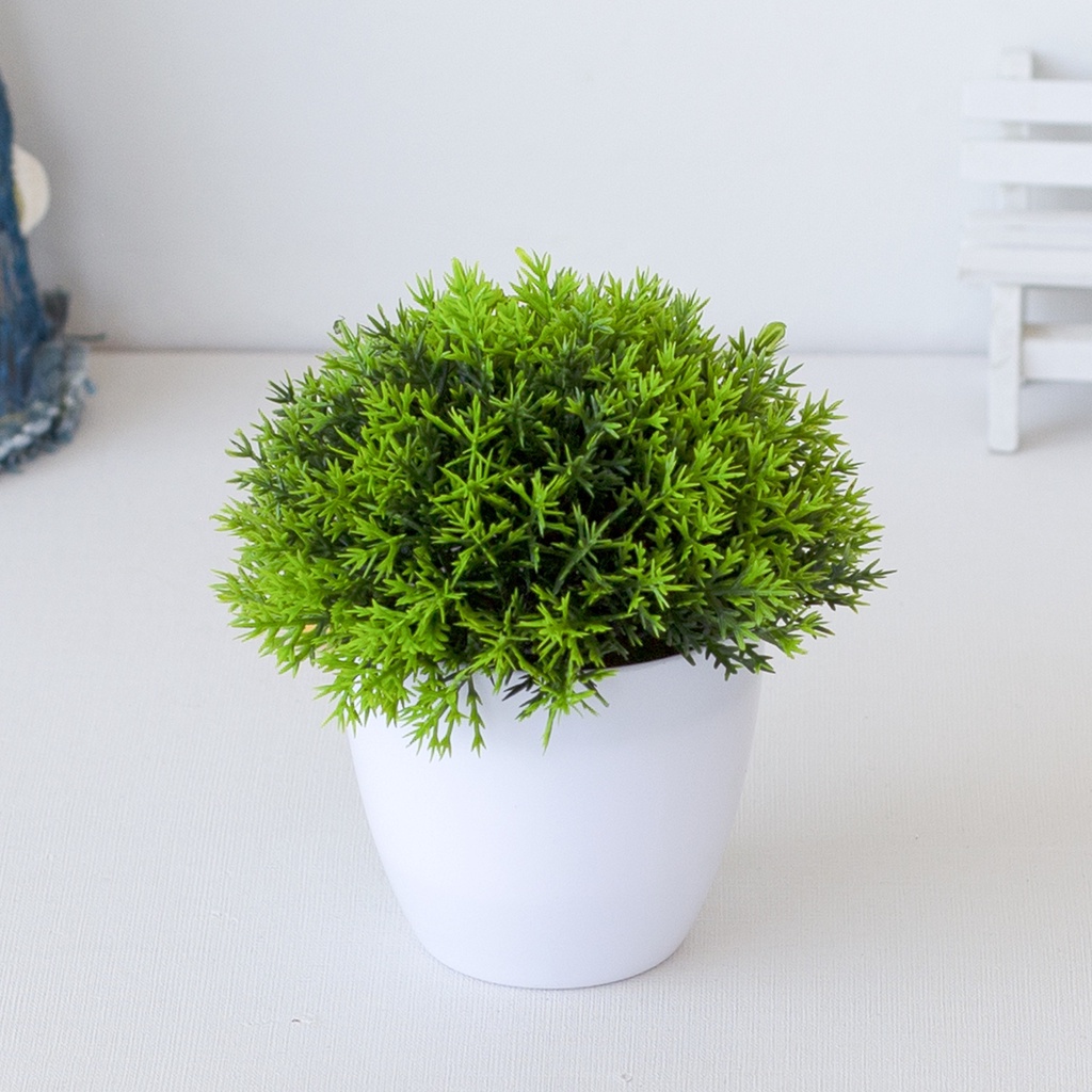 Chậu Cây Bonsai Nhân Tạo Không Phai Màu Trang Trí Bàn Làm Việc