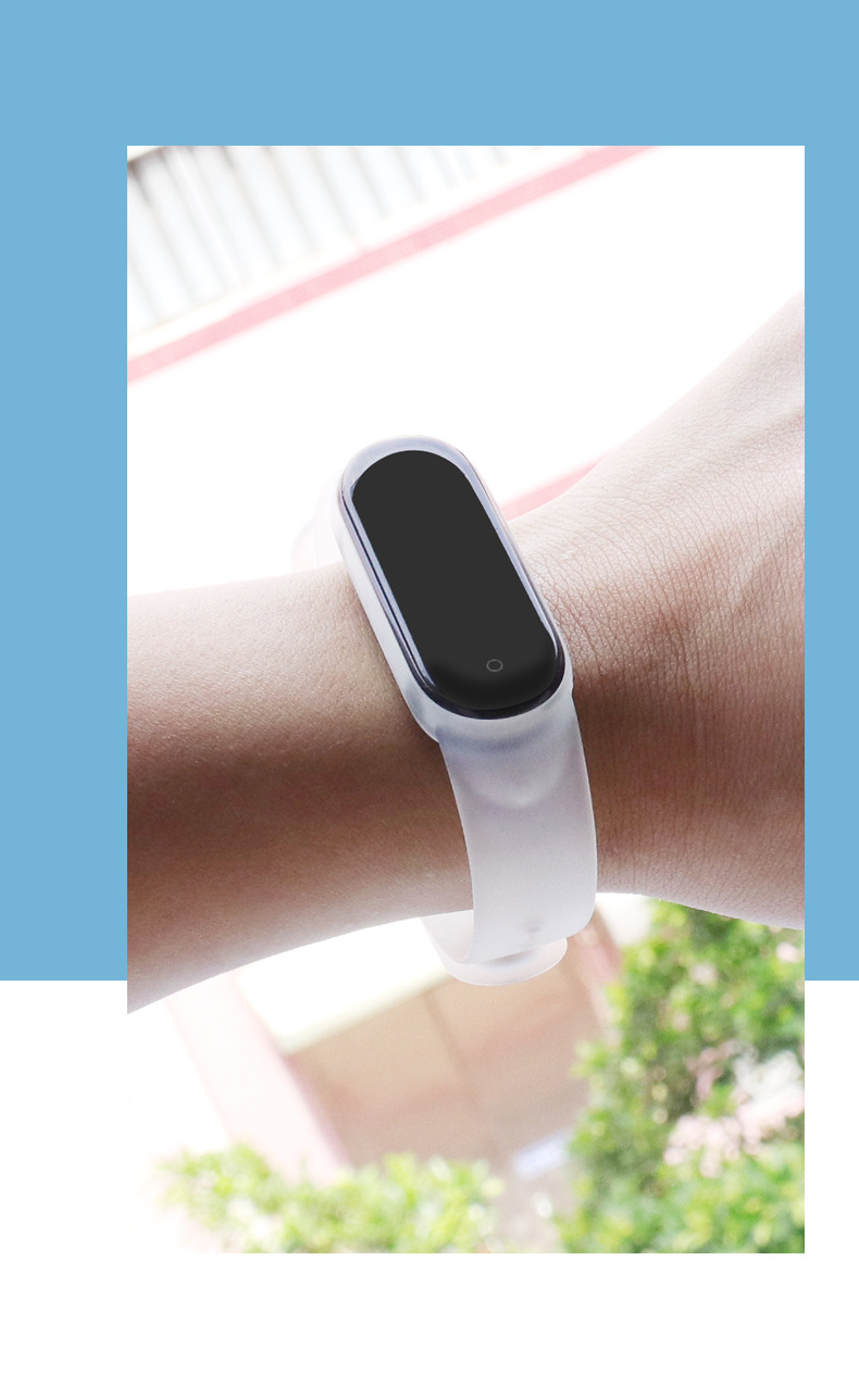 Dây Đeo Silicon Trong Suốt Cho Đồng Hồ Thông Minh Xiaomi Mi Band 5 Miband 5 6