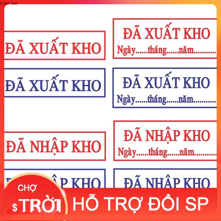 Khắc Con Dấu Đã Nhập Kho/Đã Xuất Kho Thương Hiệu Shiny (S222), TDStamp (T214) hàng công ty