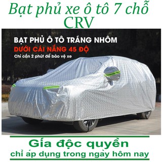 Bạt Phủ Xe ô tô tráng nhôm cách nhiệt 2 lớp chống nóng - dành cho xe ô tô 7 chỗ -CRV