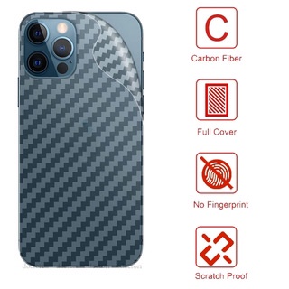 Miếng Dán Mặt Sau Điện Thoại Bằng Sợi Carbon 3d Cho Iphone 12 11 Pro Mini X Xs Max 7 8 6 6s Plus Xr 5 5s Se2 Se 2020
