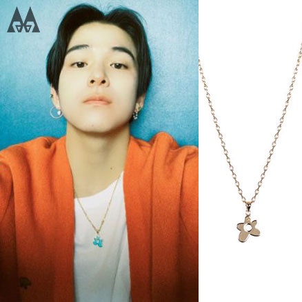 Asahi Vòng cổ Mặt Hình Hoa Nhỏ Phong Cách hip hop golf WANG golf le fleur Thời Trang Cho Cặp Đôi