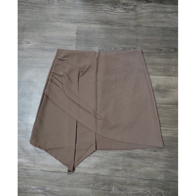 Chân váy ngắn thiết kế lệch vạt cạp cao ảnh thật mẫu mặc cuối