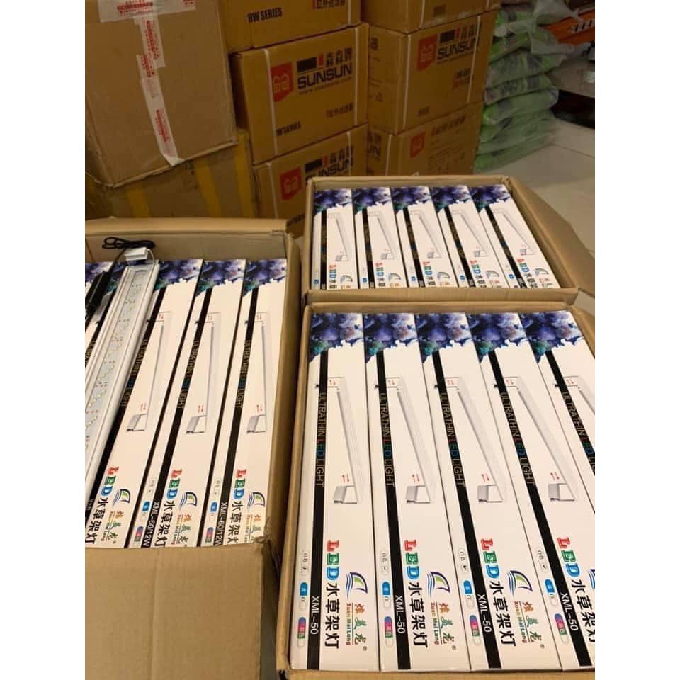 Đèn led Xuan Meilong XML nhiều kích thước 20 30 40 50 60 80cm ánh sáng trắng và 3 chế độ màu cho bể thủy sinh