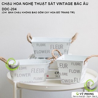 CHẬU HOA SẮT CHẬU CÂY NGHỆ THUẬT SẮT VINTAGE BẮC ÂU TRANG TRÍ CHỤP HÌNH ĐẠO CỤ CHỤP ẢNH SẢN PHẨM INS DDC-204