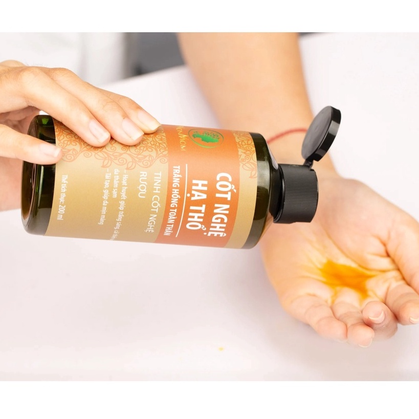 Cốt nghệ hạ thổ WONMOM chai 200ml - Giúp trắng da hồng hào, giảm thâm - Giữ ấm, săn chắc toàn thân - Chính hãng