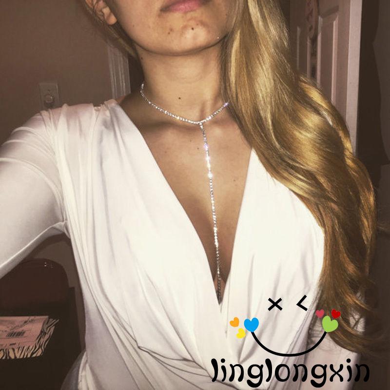 Dây Chuyền Body Chain Đính Đá Lấp Lánh