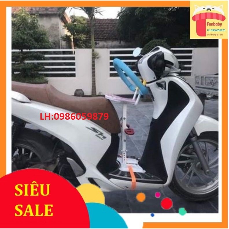 Ghế cho bé ngồi xe máy loại tay Ga và xe đạp điện gập gọn lại được, Yên ngồi xe trẻ em an toàn