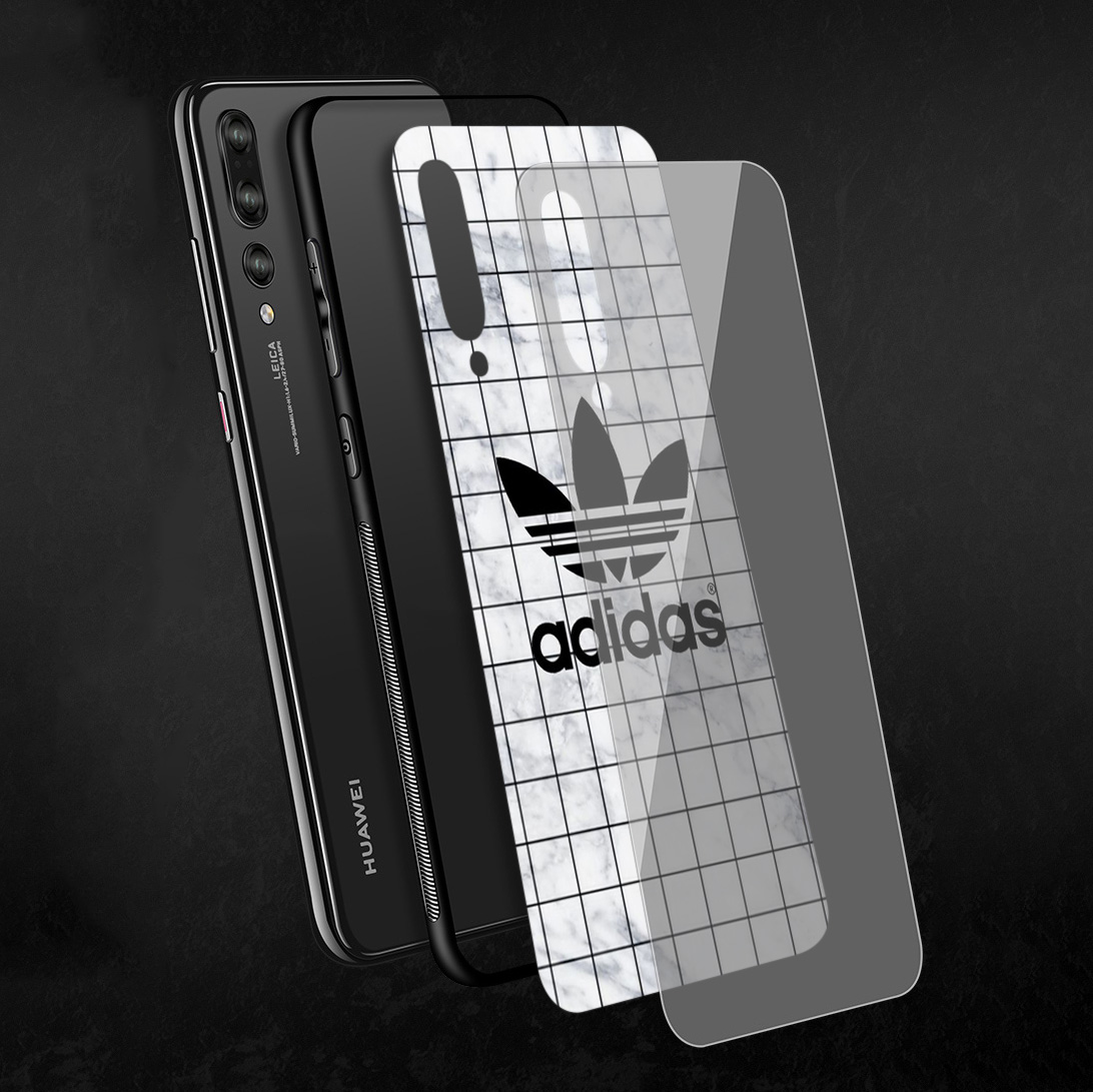 Ốp Điện Thoại Cạnh Mềm Mặt Kính Cường Lực Họa Tiết Adidas Z30 Cho Huawei P10 P20 P30 P Smart Pro Plus 2018 2019 Lite