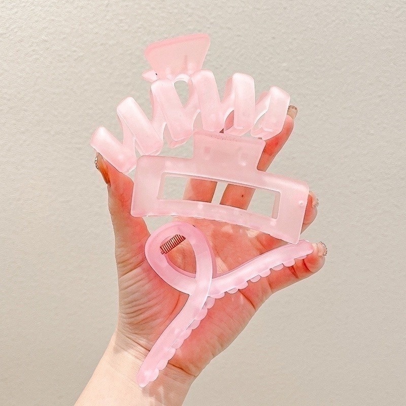 Kẹp Tóc Nhựa Acrylic Màu Sáng Đơn Giản Thời Trang Hàn Quốc