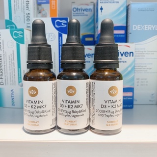 VITAMIN D3+K2 MK7 Sunday Natural dạng giọt - 20ml - Hàng nội địa Đức