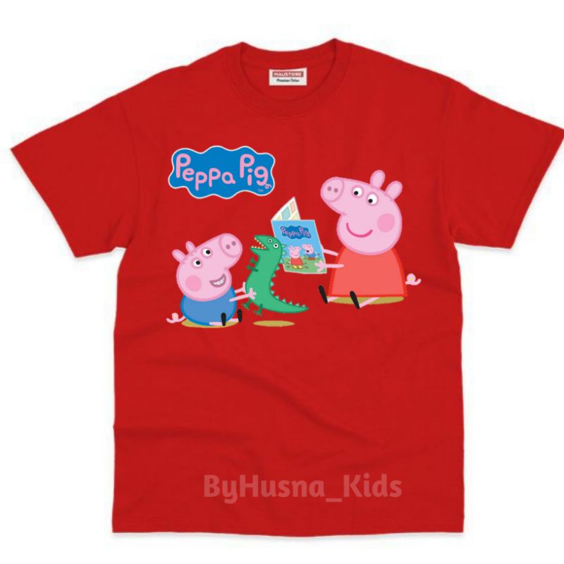 Áo thun cho bé trai và bé gái in hình hoạt hình PEPPA PIG dễ thương, chất liệu cotton mềm mịn thoáng mát NTShirt
